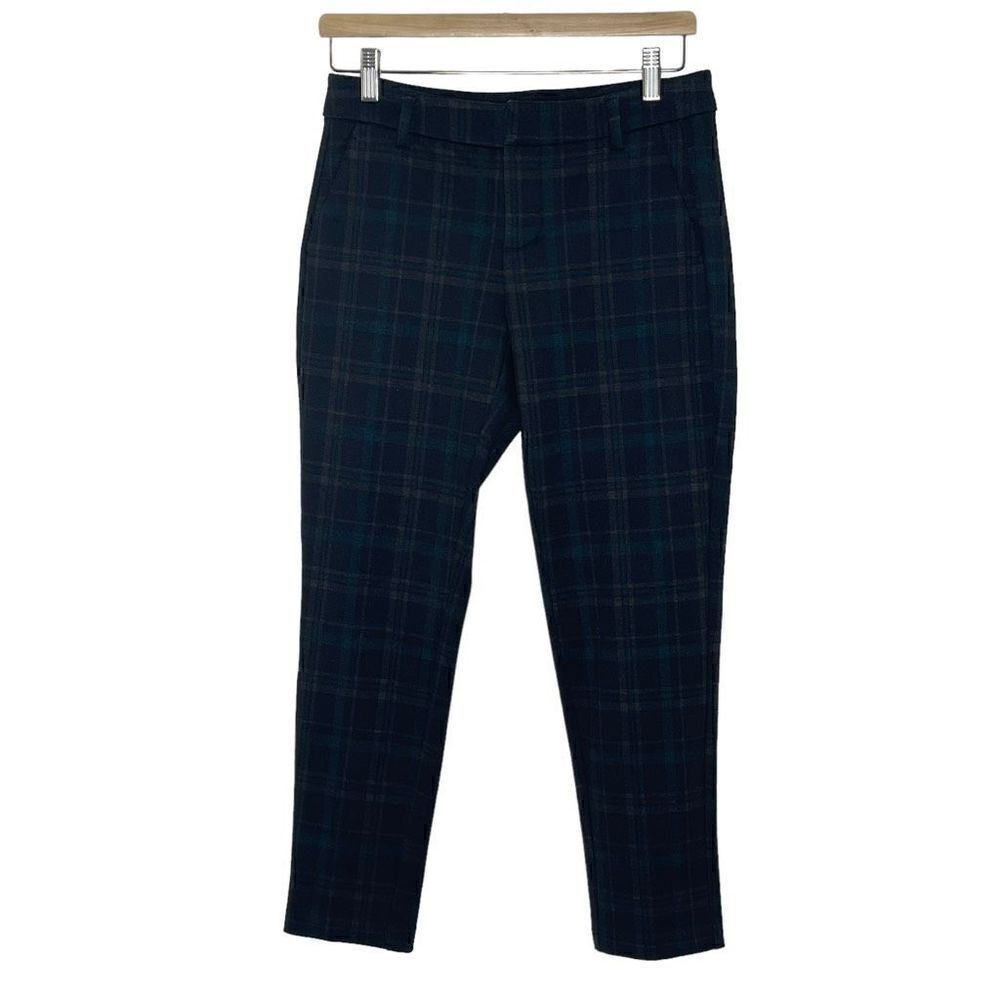 Liverpool Los Angeles Knit Kelsey Trousers in black / evergreen plaid - Women’s